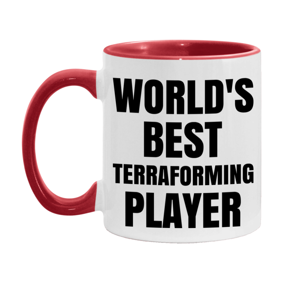 Funny Game Board Mug, World's Okayest Terraforming Player, 11Oz Or 15Oz Ceramic Coffee Cup