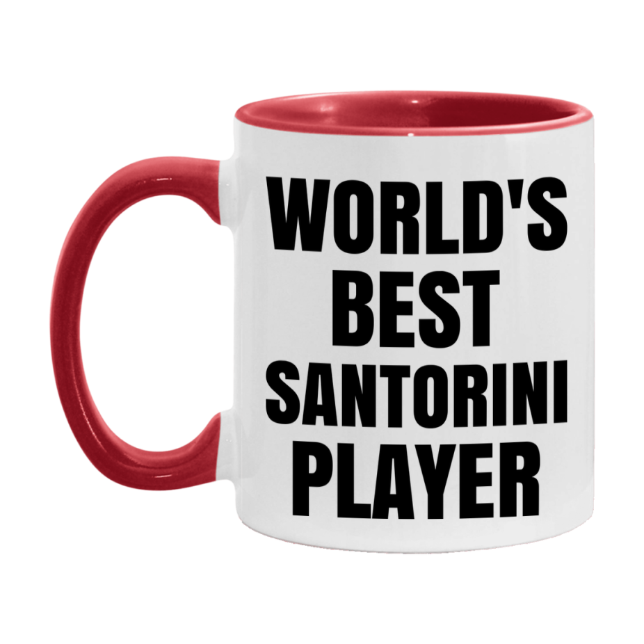 Funny Game Board Mug, World's Okayest Santorini Player, 11Oz Or 15Oz Ceramic Coffee Cup