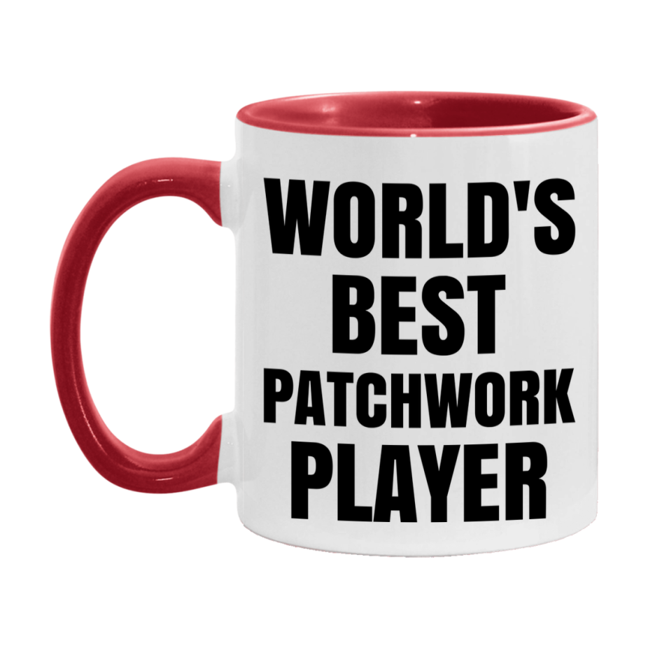 Funny Game Board Mug, World's Okayest Patchwork Player, 11Oz Or 15Oz Ceramic Coffee Cup
