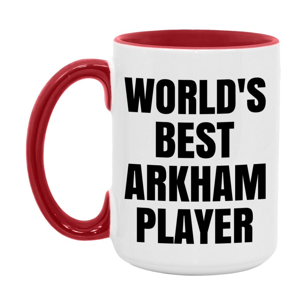 Funny Game Board Mug, World's Okayest Arkham Player, 11Oz Or 15Oz Ceramic Coffee Cup