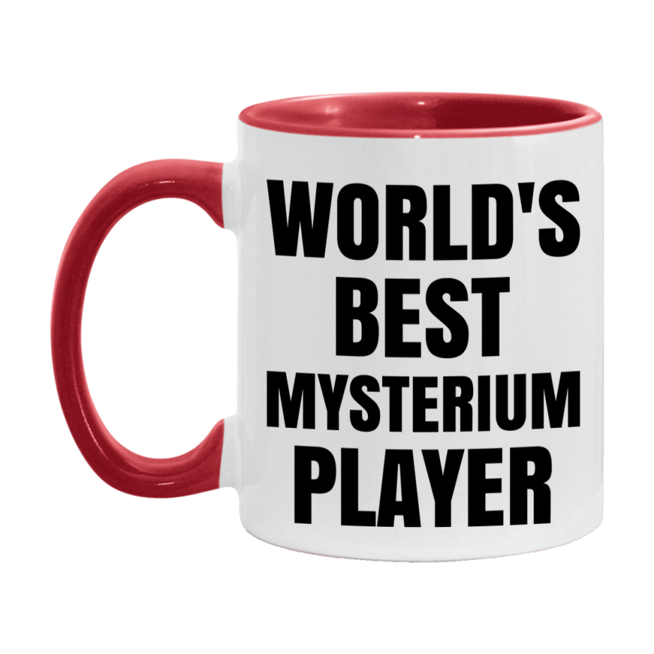 Funny Game Board Mug, World's Okayest Mysterium Player, 11Oz Or 15Oz Ceramic Coffee Cup