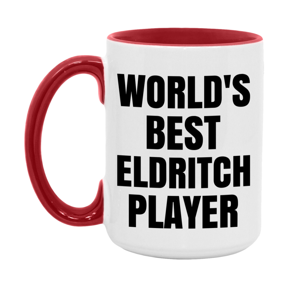 Funny Game Board Mug, World's Okayest Eldritch Player, 11Oz Or 15Oz Ceramic Coffee Cup