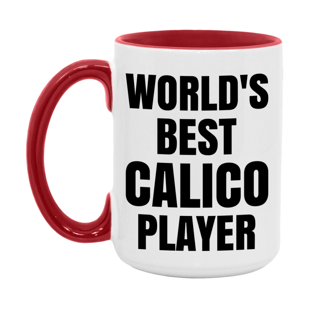 Funny Game Board Mug, World's Okayest Calico Player, 11Oz Or 15Oz Ceramic Coffee Cup