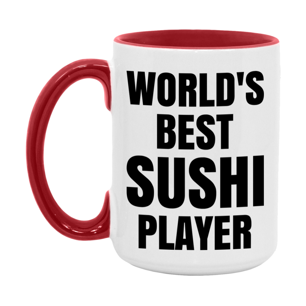 Funny Game Board Mug, World's Okayest Sushi Player, 11Oz Or 15Oz Ceramic Coffee Cup