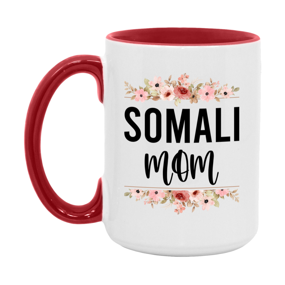 Somali Cat Mom Mug, Floral Cat Mug For Mom, 11Oz Or 15Oz Coffee Cup