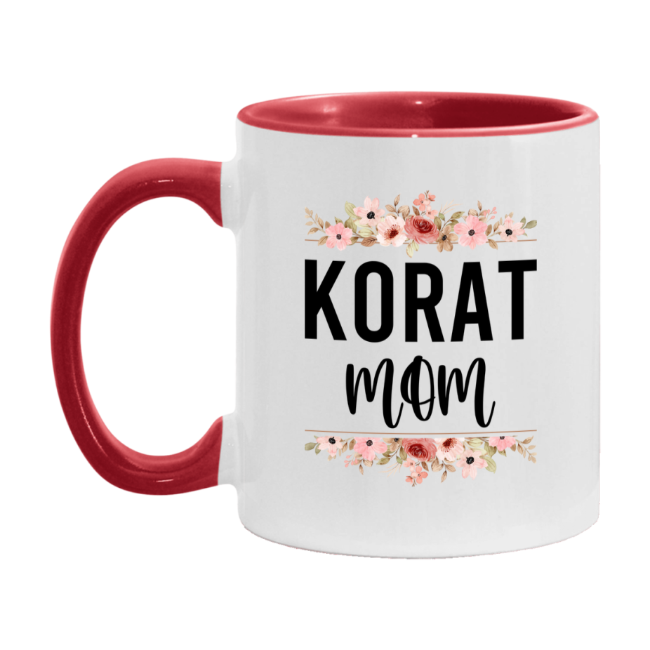 Korat Cat Mom Mug, Floral Cat Mug For Mom, 11Oz Or 15Oz Coffee Cup
