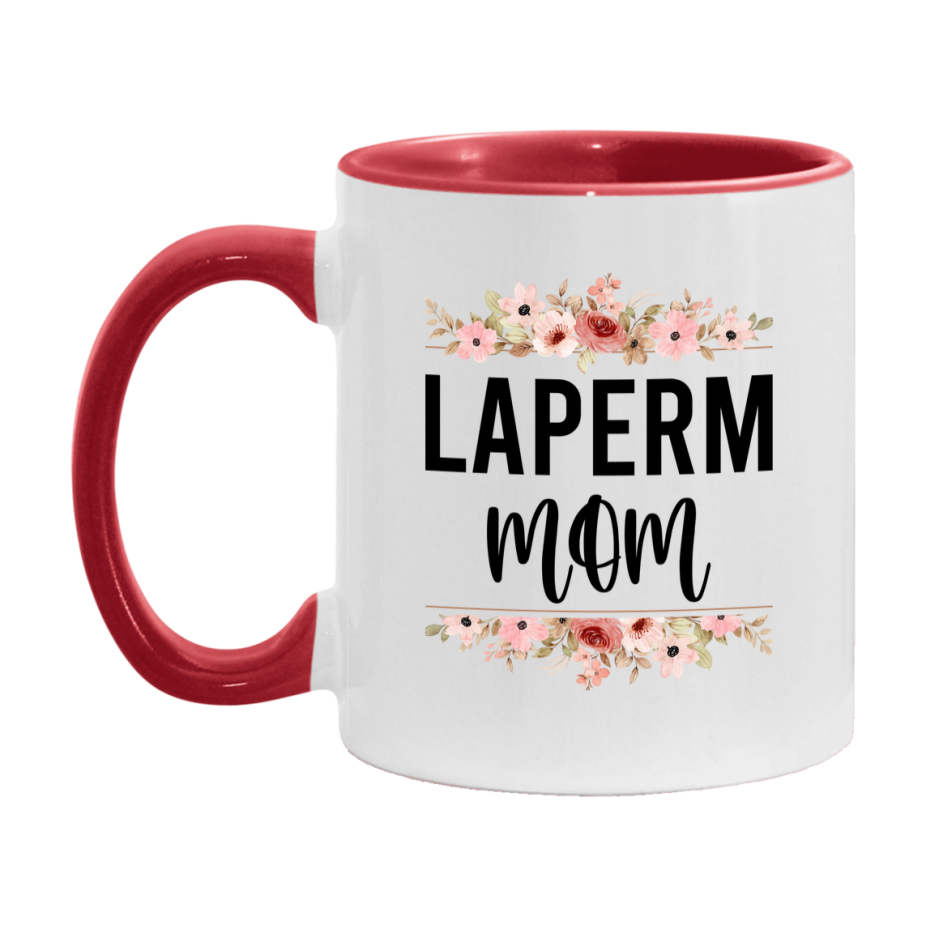 Laperm Cat Mom Mug, Floral Cat Mug For Mom, 11Oz Or 15Oz Coffee Cup