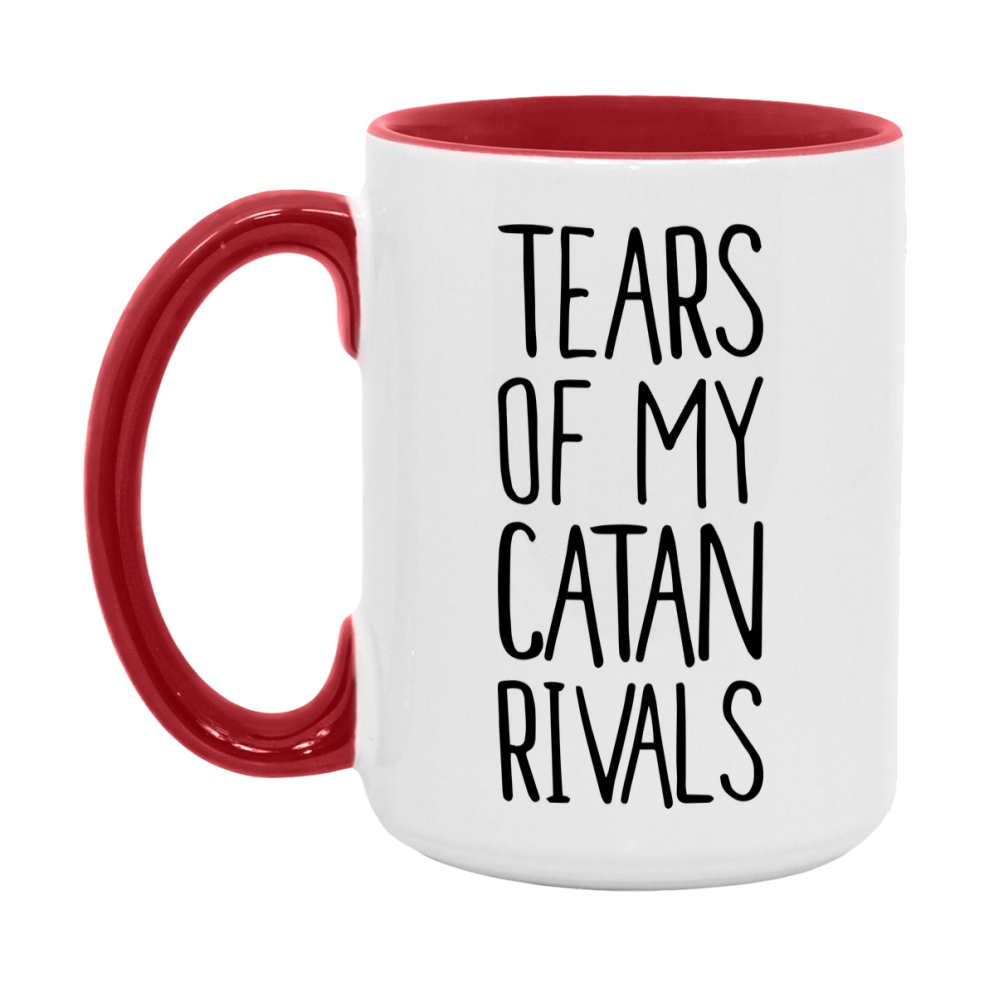 Funny Catan Gameboard Mug – Tears Of My Catan Rivals, 11Oz Or 15Oz White Ceramic Coffee Cup Gift