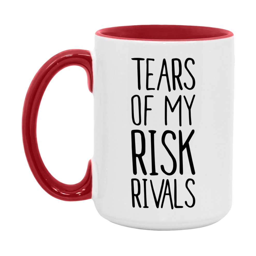 Funny Risk Gameboard Mug – Tears Of My Risk Rivals, 11Oz Or 15Oz White Ceramic Coffee Cup Gift