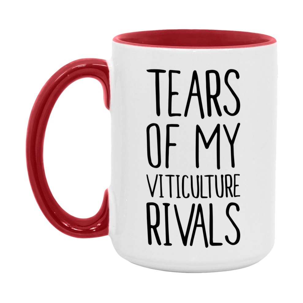 Funny Viticulture Gameboard Mug – Tears Of My Viticulture Rivals, 11Oz Or 15Oz White Ceramic Coffee Cup Gift