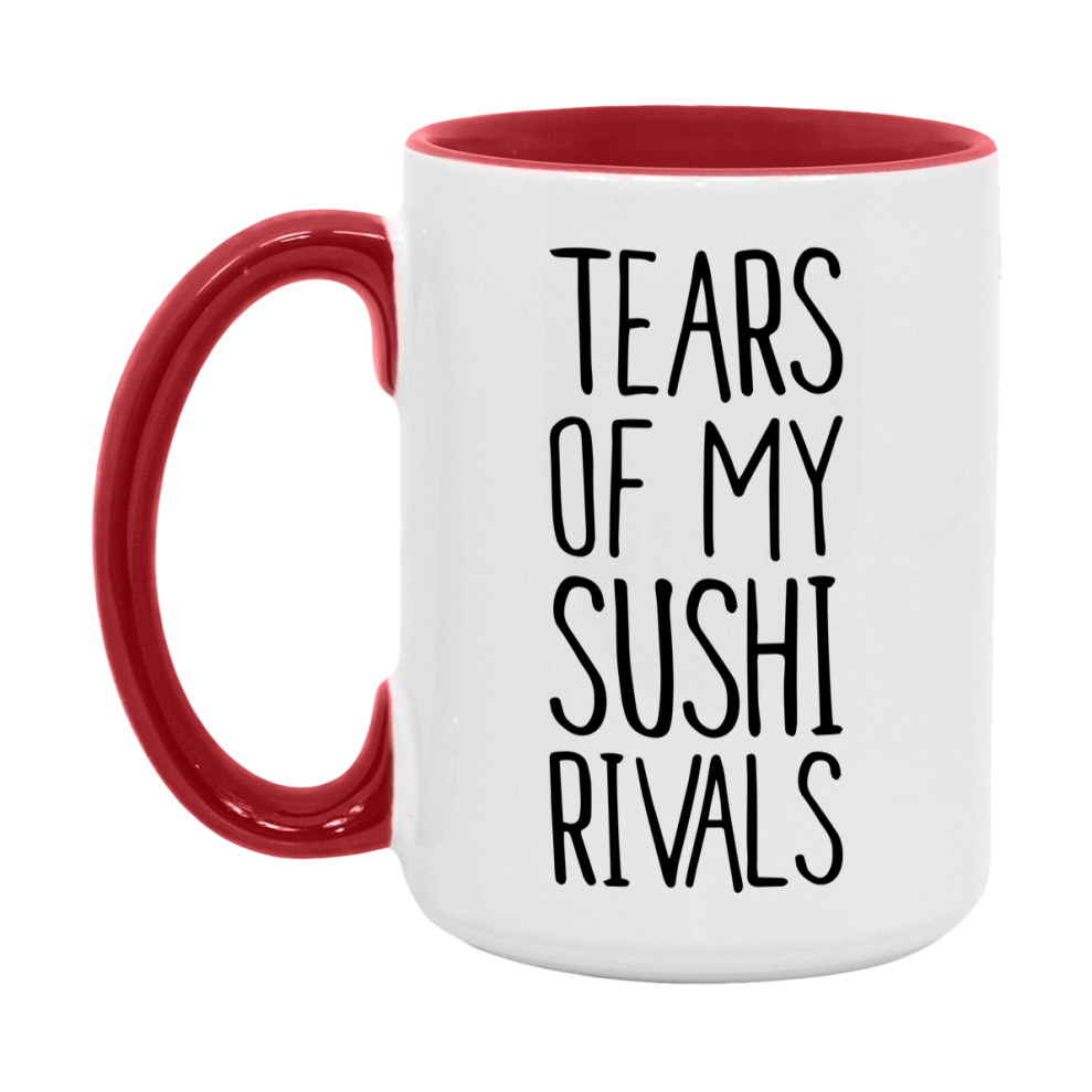 Funny Sushi Gameboard Mug – Tears Of My Sushi Rivals, 11Oz Or 15Oz White Ceramic Coffee Cup Gift