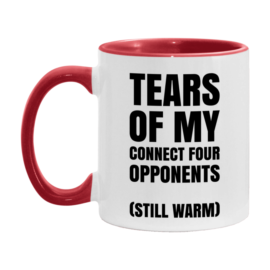 Board Game Gift – Tears Of My Connect Four Opponents Mug, 11Oz Or 15Oz White Ceramic Coffee Cup