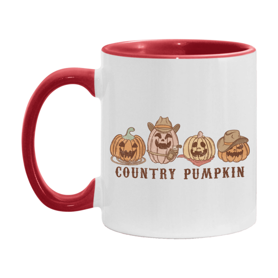 Western Halloween Mug, Cute Retro Western Halloween Coffee Cup, 11Oz Or 15Oz White Ceramic Mug