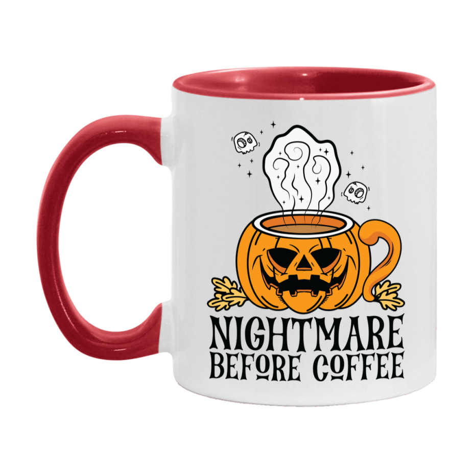 Funny Halloween Coffee Mug, White Ceramic Halloween Coffee Cup 11Oz Or 15Oz
