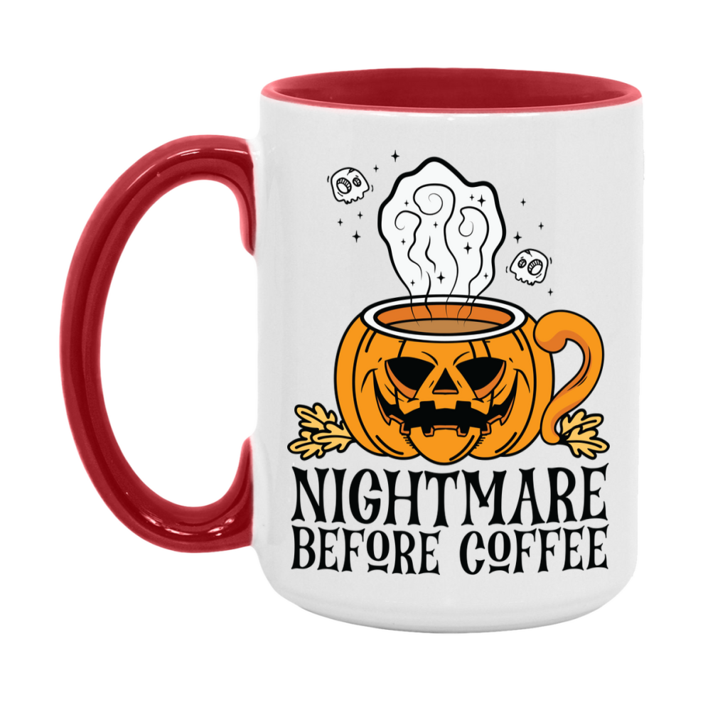 Funny Halloween Coffee Mug, White Ceramic Halloween Coffee Cup 11Oz Or 15Oz