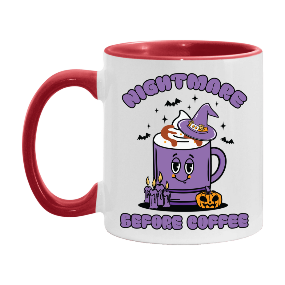 Funny Halloween Coffee Mug, White Ceramic Halloween Coffee Cup 11Oz Or 15Oz