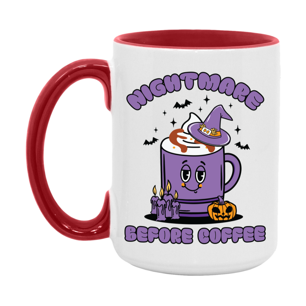 Funny Halloween Coffee Mug, White Ceramic Halloween Coffee Cup 11Oz Or 15Oz