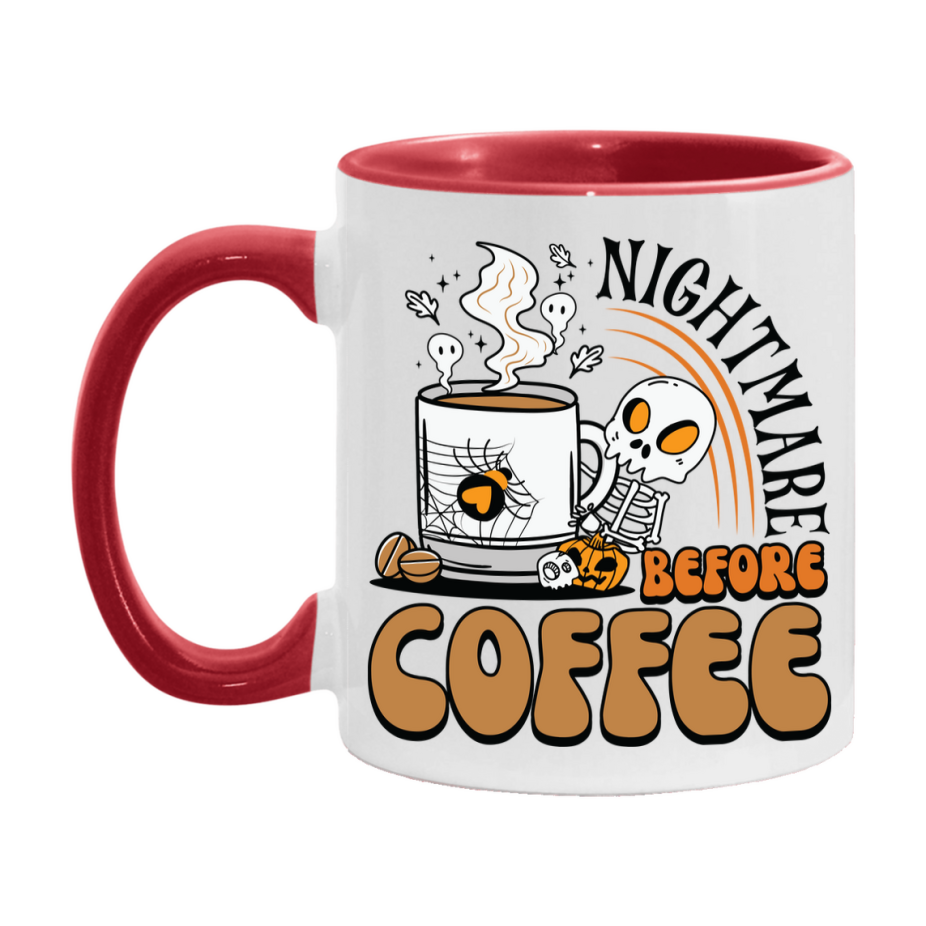 Funny Halloween Coffee Mug, White Ceramic Halloween Coffee Cup 11Oz Or 15Oz