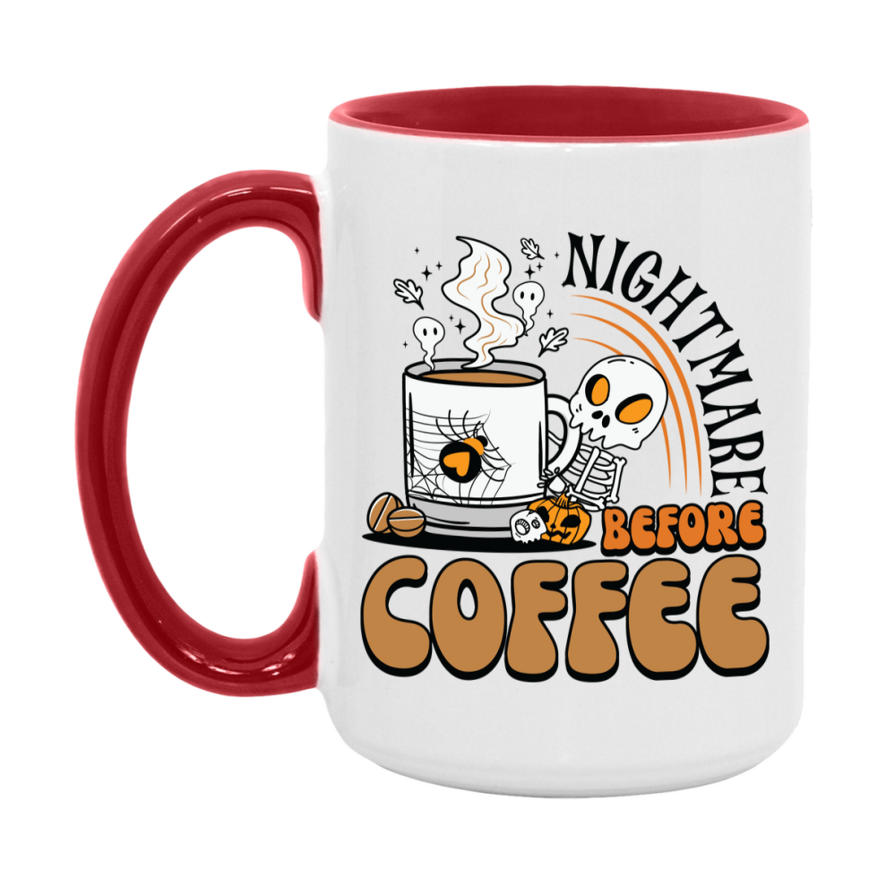 Funny Halloween Coffee Mug, White Ceramic Halloween Coffee Cup 11Oz Or 15Oz