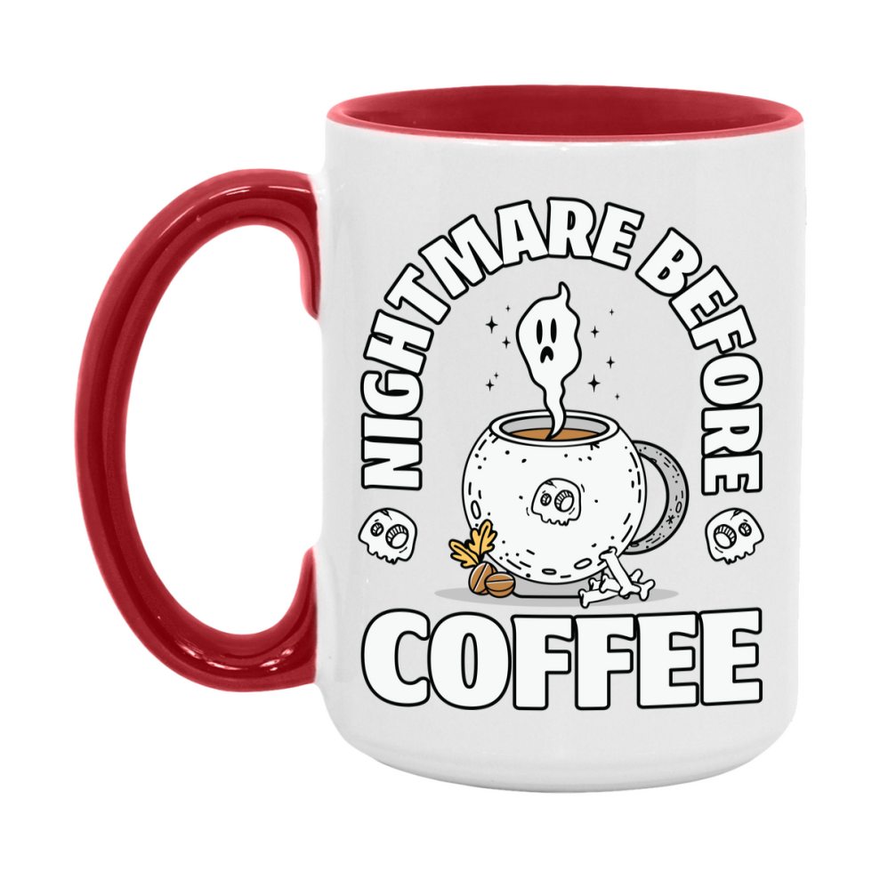 Funny Halloween Coffee Mug, White Ceramic Halloween Coffee Cup 11Oz Or 15Oz