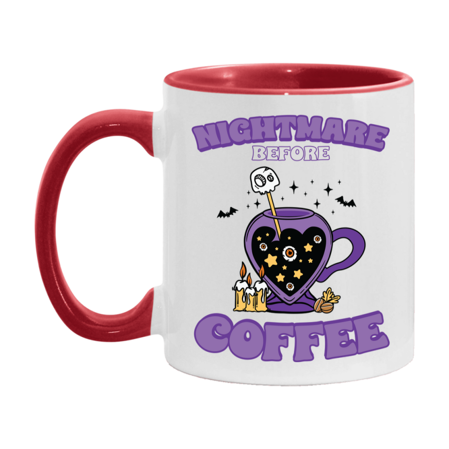 Funny Halloween Coffee Mug, White Ceramic Halloween Coffee Cup 11Oz Or 15Oz