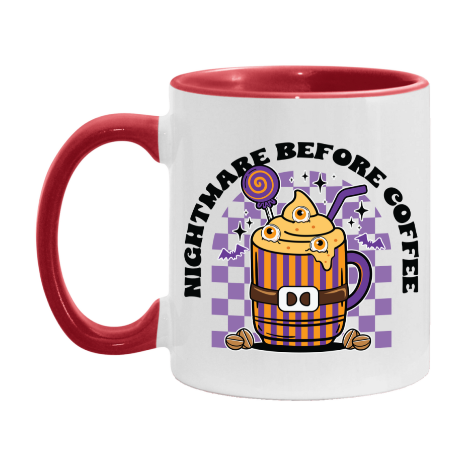 Funny Halloween Coffee Mug, White Ceramic Halloween Coffee Cup 11Oz Or 15Oz