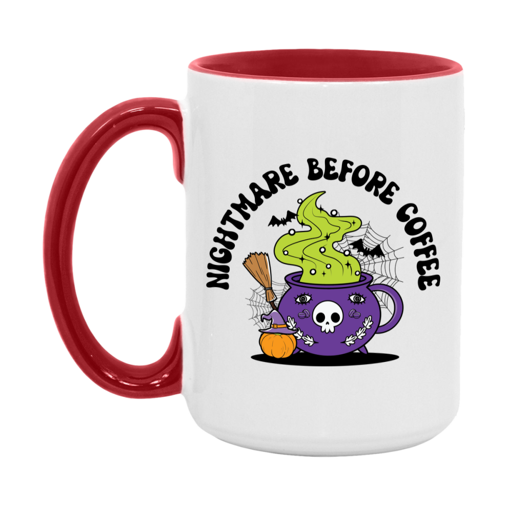 Funny Halloween Coffee Mug, White Ceramic Halloween Coffee Cup 11Oz Or 15Oz