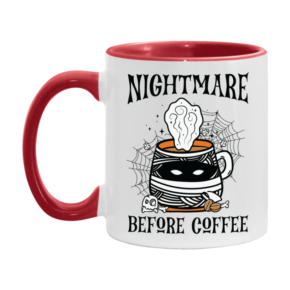 Funny Halloween Coffee Mug, White Ceramic Halloween Coffee Cup 11Oz Or 15Oz