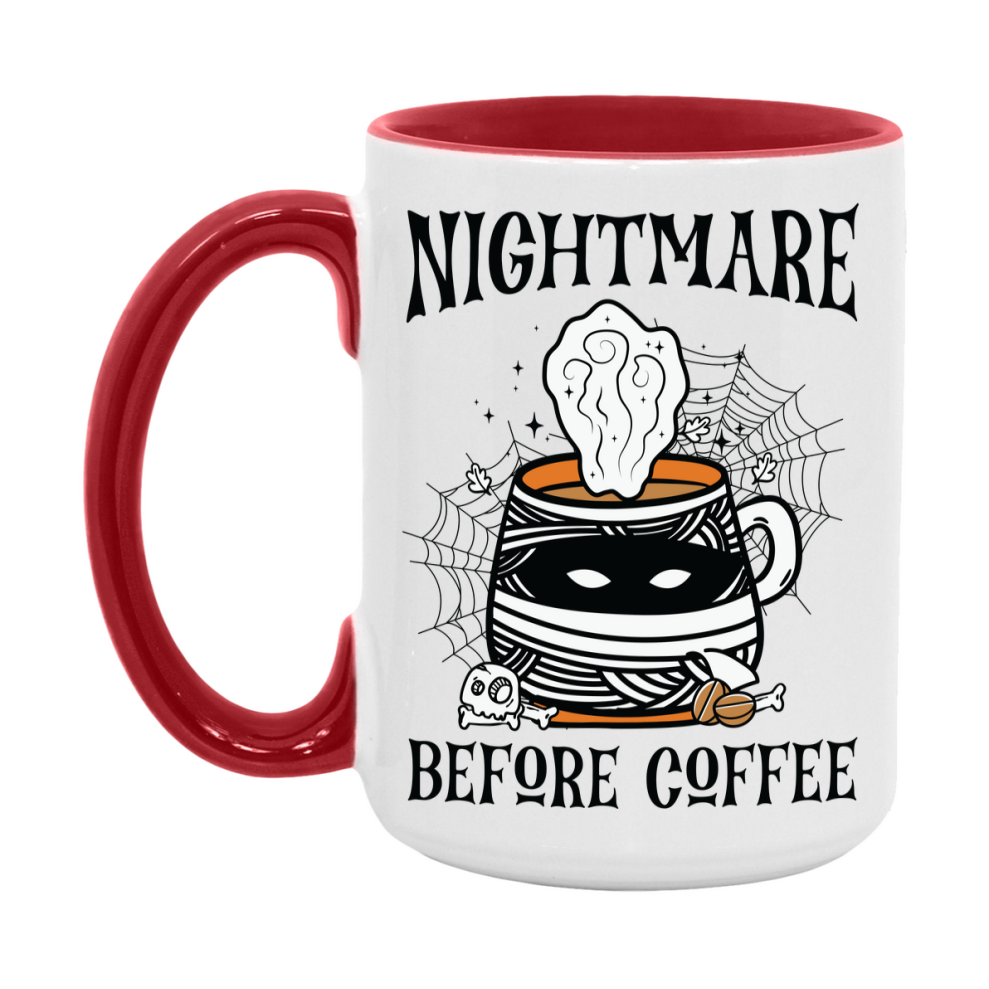 Funny Halloween Coffee Mug, White Ceramic Halloween Coffee Cup 11Oz Or 15Oz