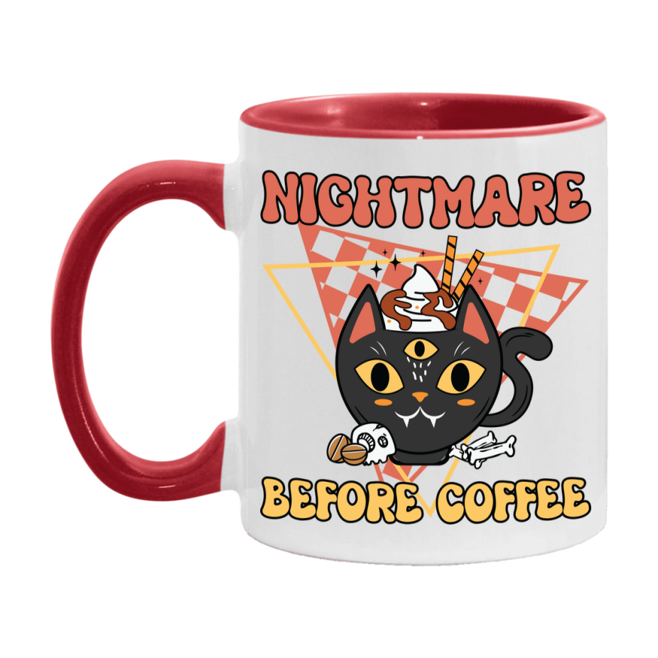 Funny Halloween Coffee Mug, White Ceramic Halloween Coffee Cup 11Oz Or 15Oz