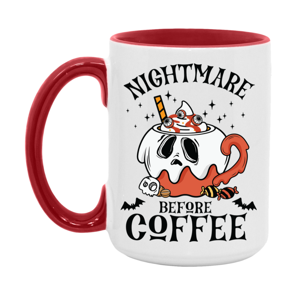 Funny Halloween Coffee Mug, White Ceramic Halloween Coffee Cup 11Oz Or 15Oz
