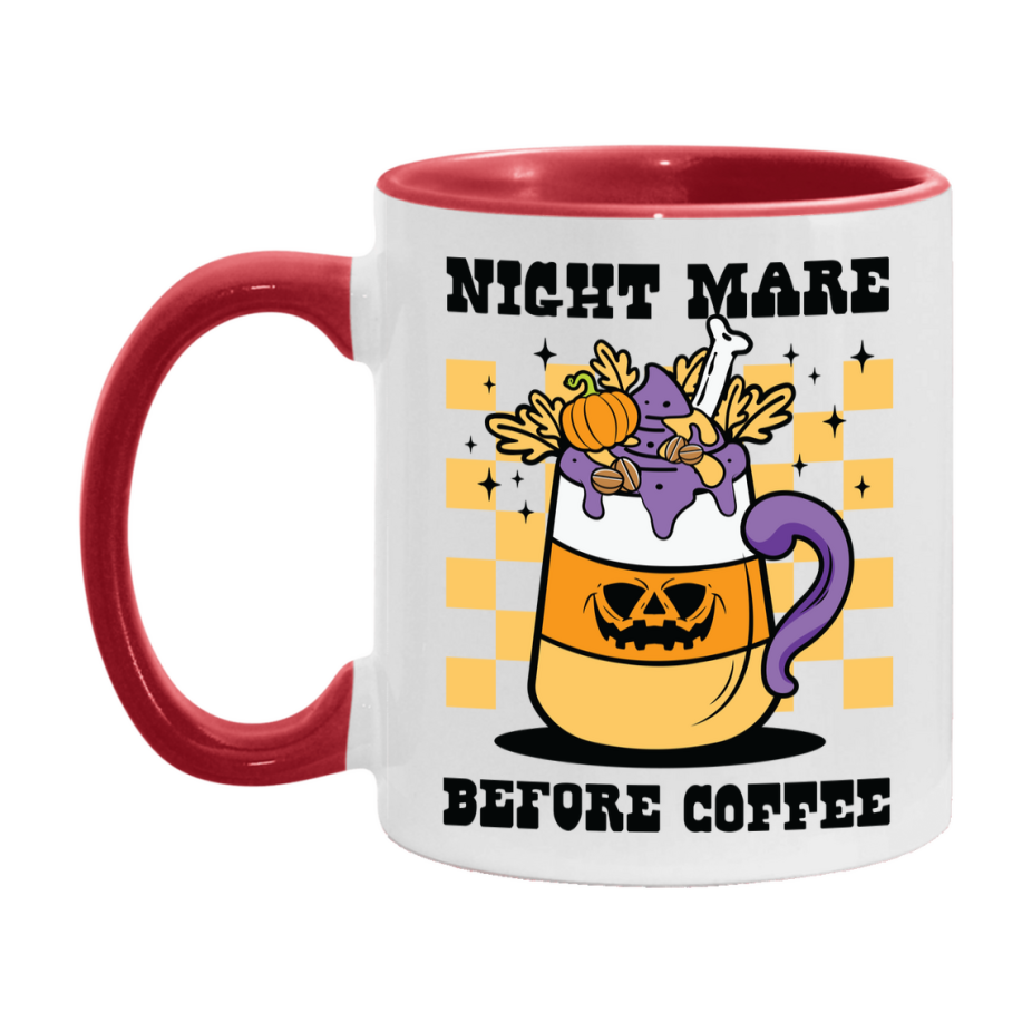 Funny Halloween Coffee Mug, White Ceramic Halloween Coffee Cup 11Oz Or 15Oz
