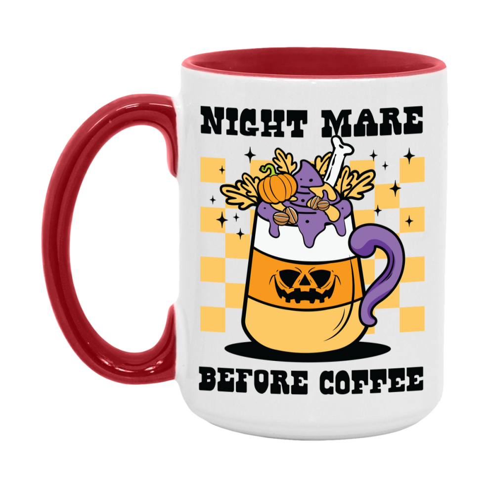 Funny Halloween Coffee Mug, White Ceramic Halloween Coffee Cup 11Oz Or 15Oz