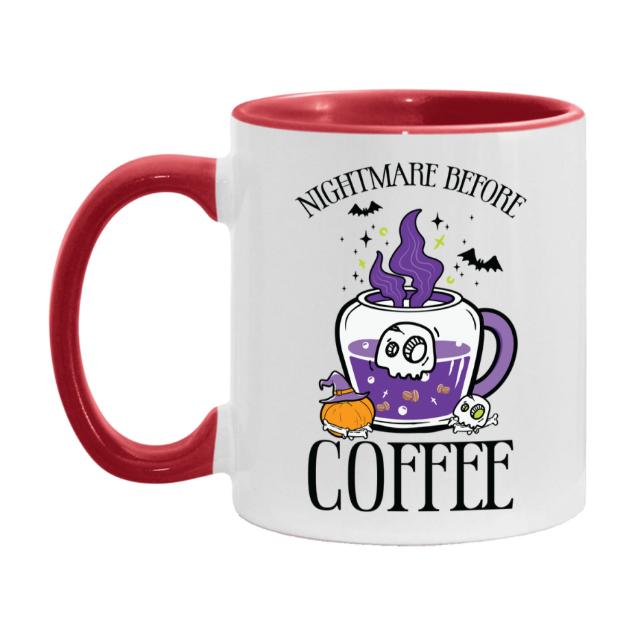 Funny Halloween Coffee Mug, White Ceramic Halloween Coffee Cup 11Oz Or 15Oz