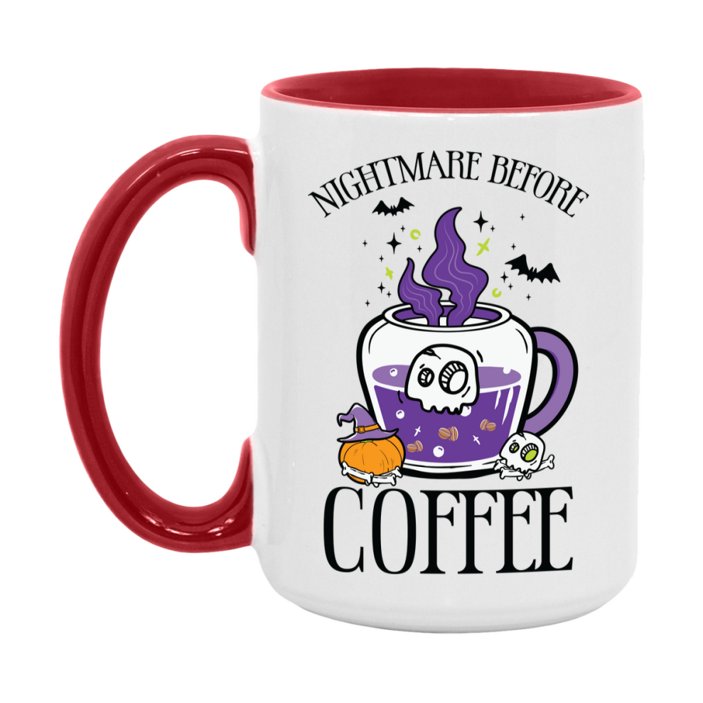 Funny Halloween Coffee Mug, White Ceramic Halloween Coffee Cup 11Oz Or 15Oz
