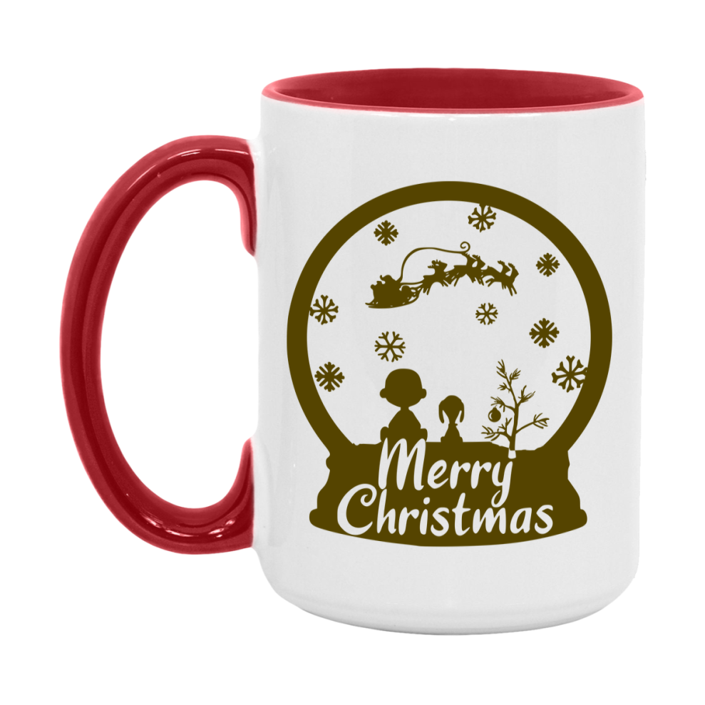 Peanuts Gang Christmas Mug, Snoopy Charlie Brown Holiday Coffee Cup, Ceramic Christmas Mug 11Oz Or 15Oz
