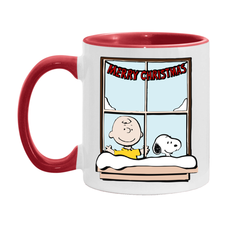 Peanuts Gang Christmas Mug, Snoopy Charlie Brown Holiday Coffee Cup, Ceramic Christmas Mug 11Oz Or 15Oz