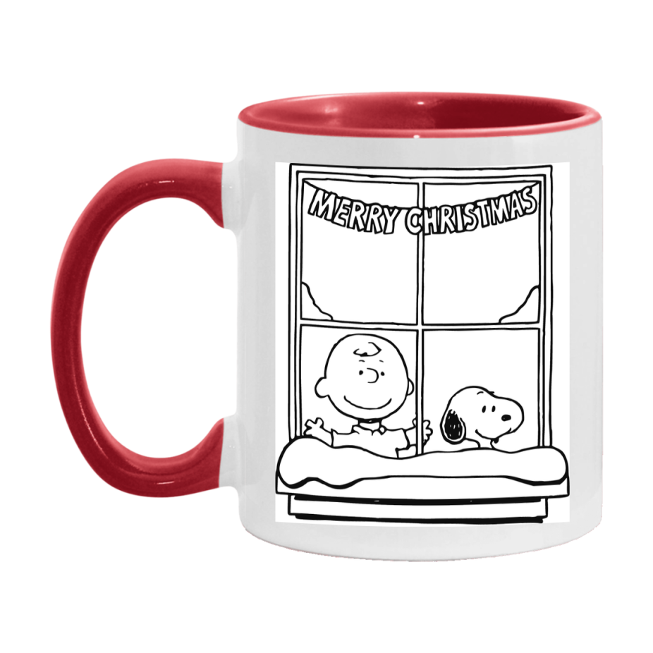 Peanuts Gang Christmas Mug, Snoopy Charlie Brown Holiday Coffee Cup, Ceramic Christmas Mug 11Oz Or 15Oz