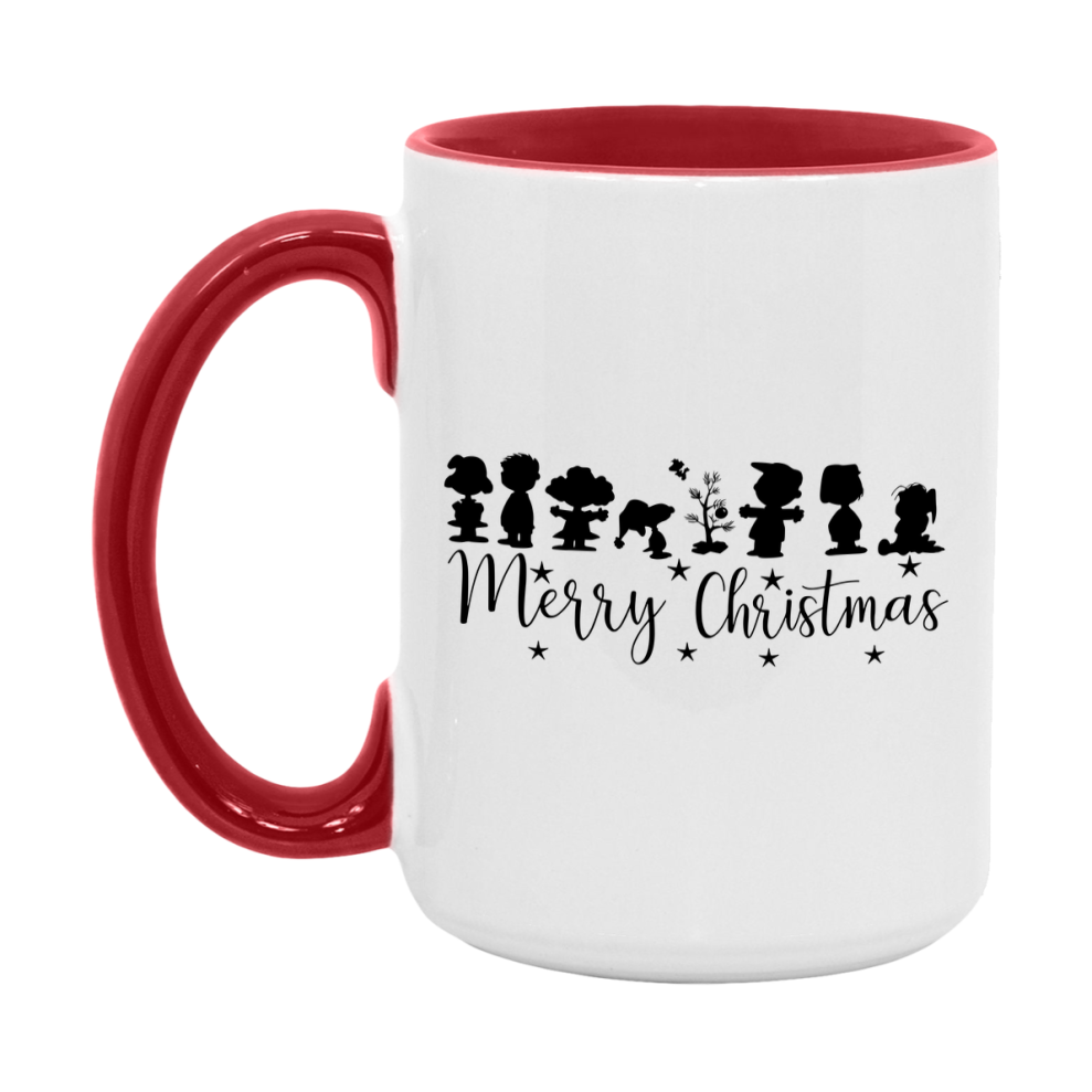 Peanuts Gang Christmas Mug, Snoopy Charlie Brown Holiday Coffee Cup, Ceramic Christmas Mug 11Oz Or 15Oz