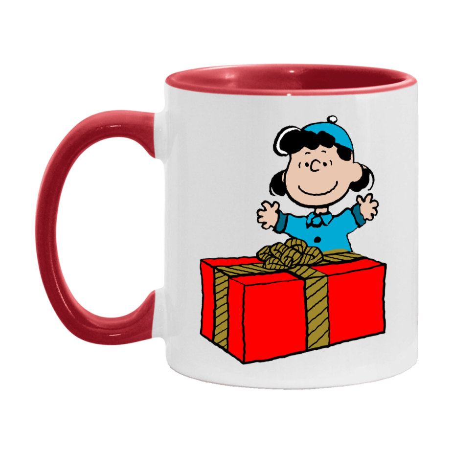 Peanuts Gang Christmas Mug, Snoopy Charlie Brown Holiday Coffee Cup, Ceramic Christmas Mug 11Oz Or 15Oz