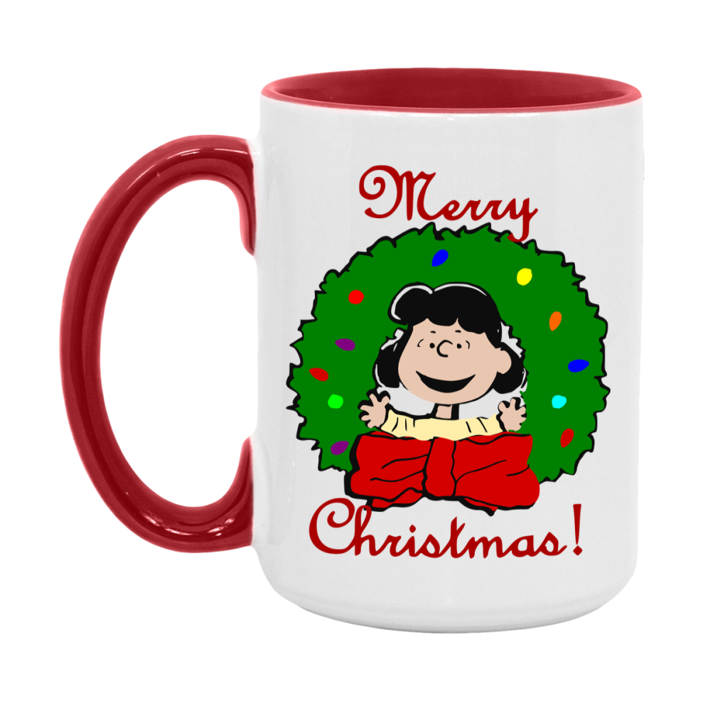 Peanuts Gang Christmas Mug, Snoopy Charlie Brown Holiday Coffee Cup, Ceramic Christmas Mug 11Oz Or 15Oz