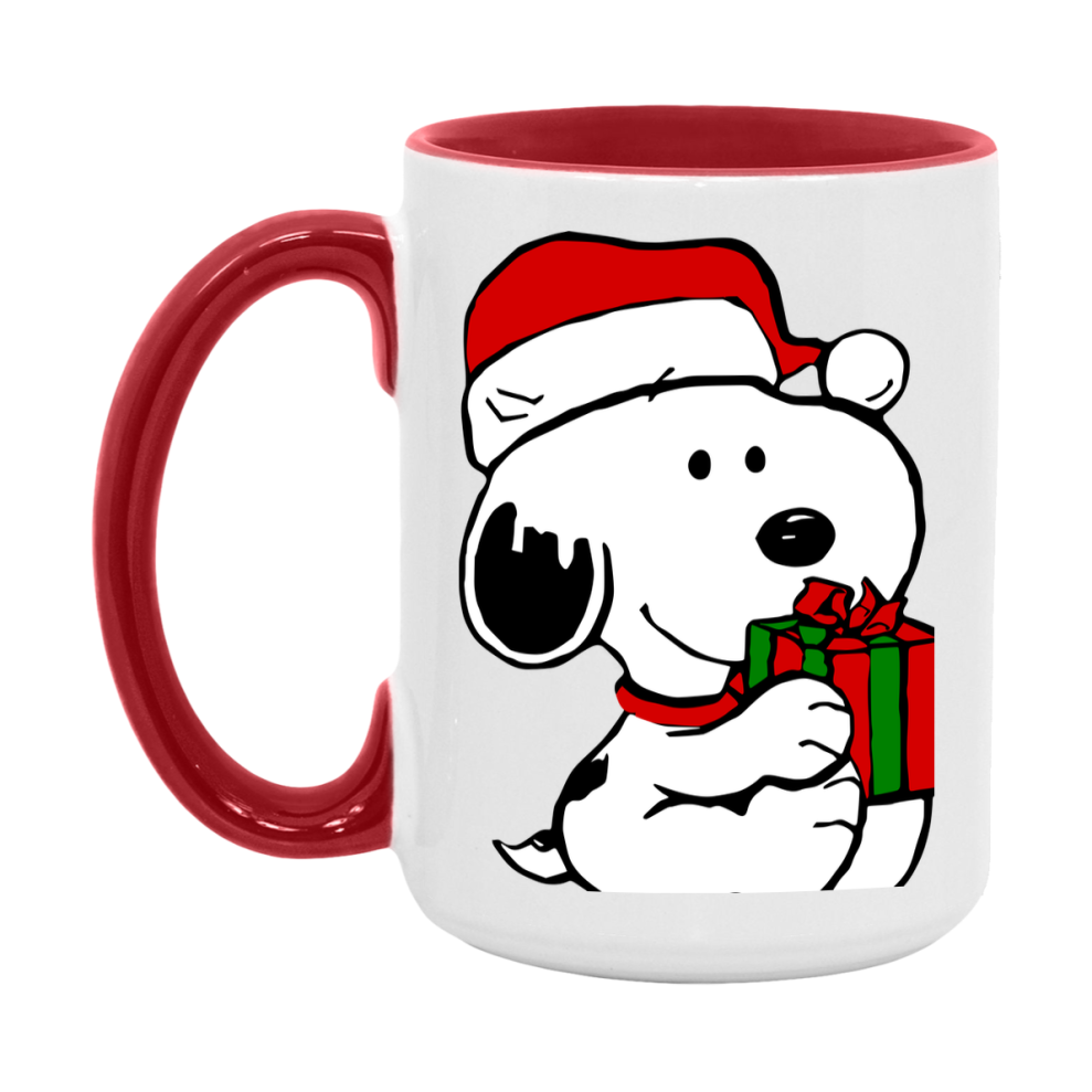 Peanuts Gang Christmas Mug, Snoopy Charlie Brown Holiday Coffee Cup, Ceramic Christmas Mug 11Oz Or 15Oz