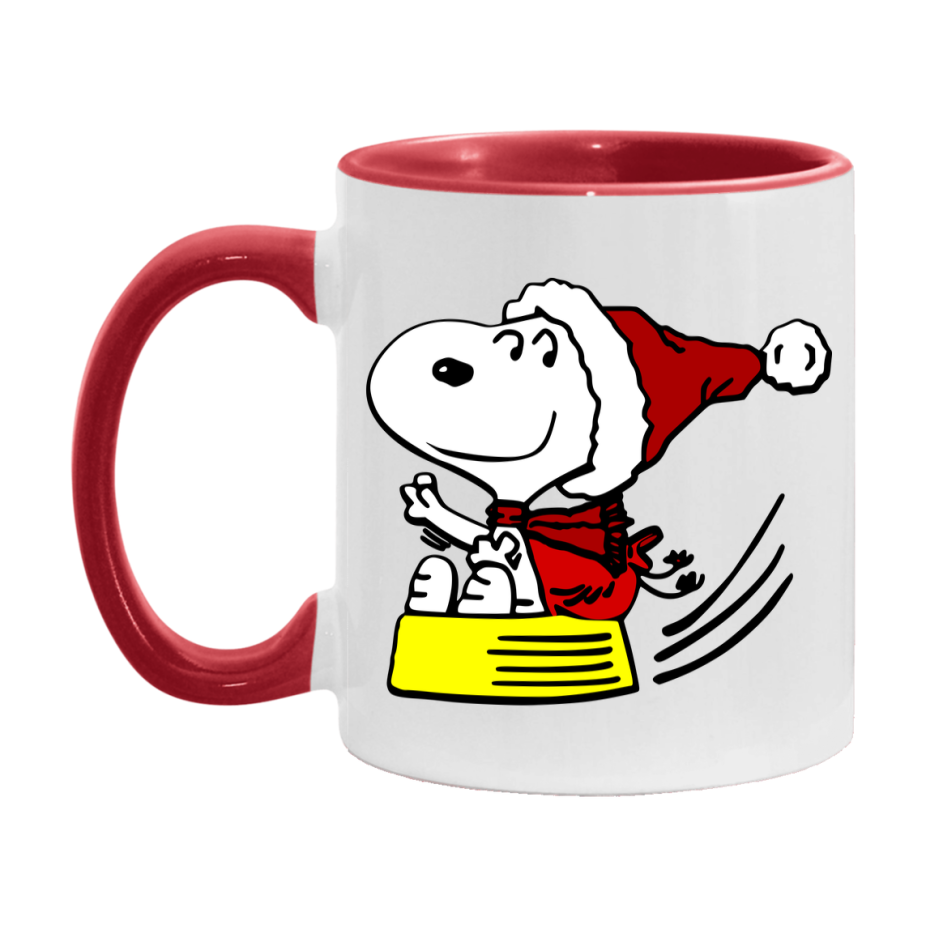 Peanuts Gang Christmas Mug, Snoopy Charlie Brown Holiday Coffee Cup, Ceramic Christmas Mug 11Oz Or 15Oz