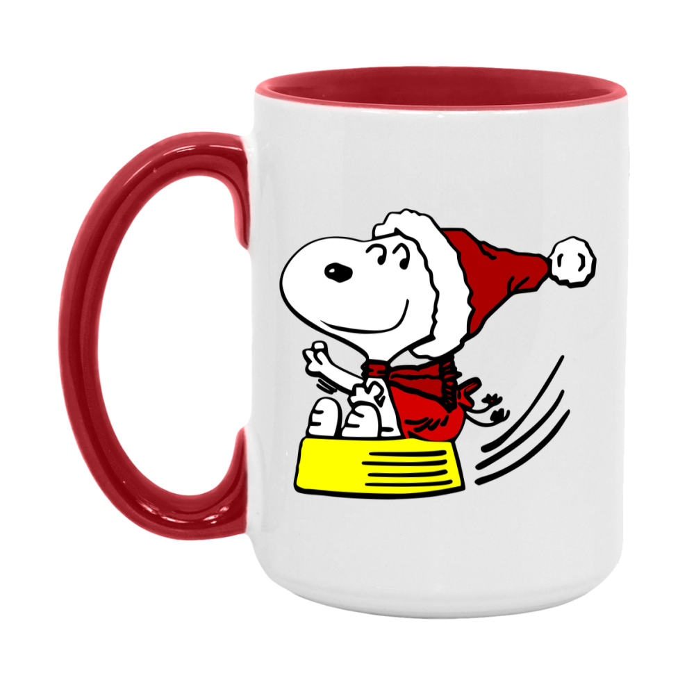 Peanuts Gang Christmas Mug, Snoopy Charlie Brown Holiday Coffee Cup, Ceramic Christmas Mug 11Oz Or 15Oz