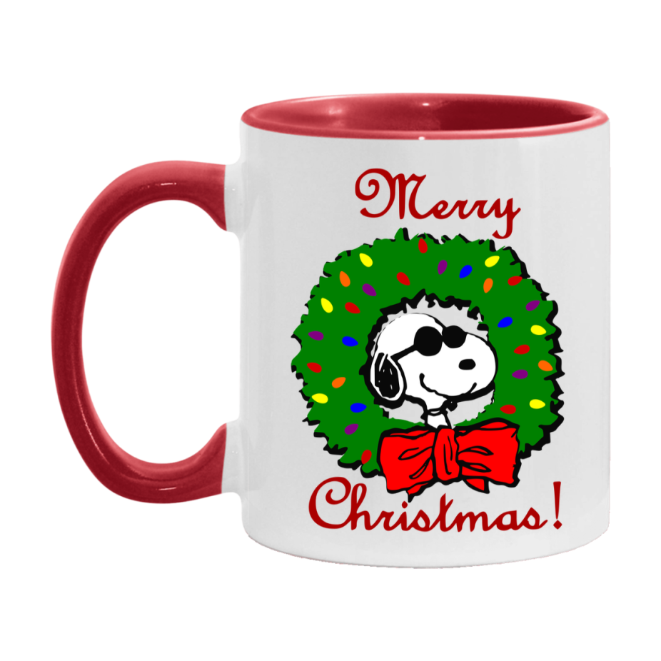 Peanuts Gang Christmas Mug, Snoopy Charlie Brown Holiday Coffee Cup, Ceramic Christmas Mug 11Oz Or 15Oz