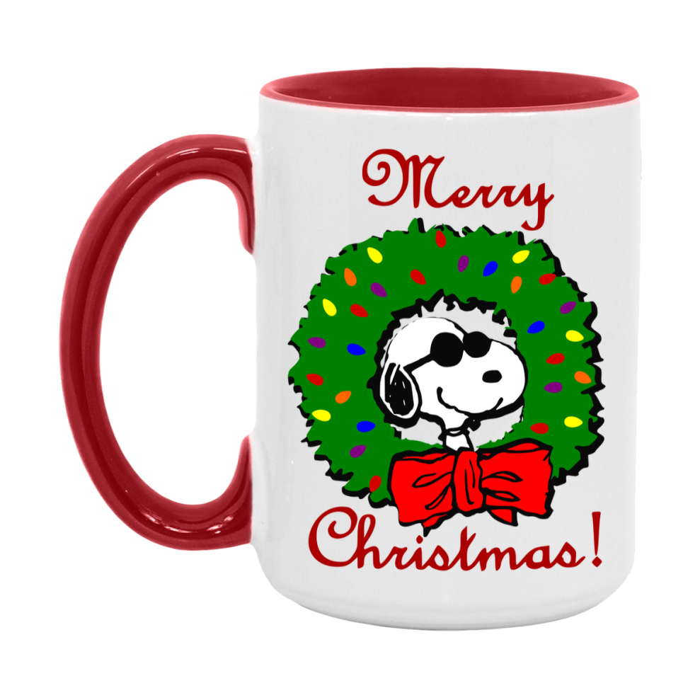 Peanuts Gang Christmas Mug, Snoopy Charlie Brown Holiday Coffee Cup, Ceramic Christmas Mug 11Oz Or 15Oz