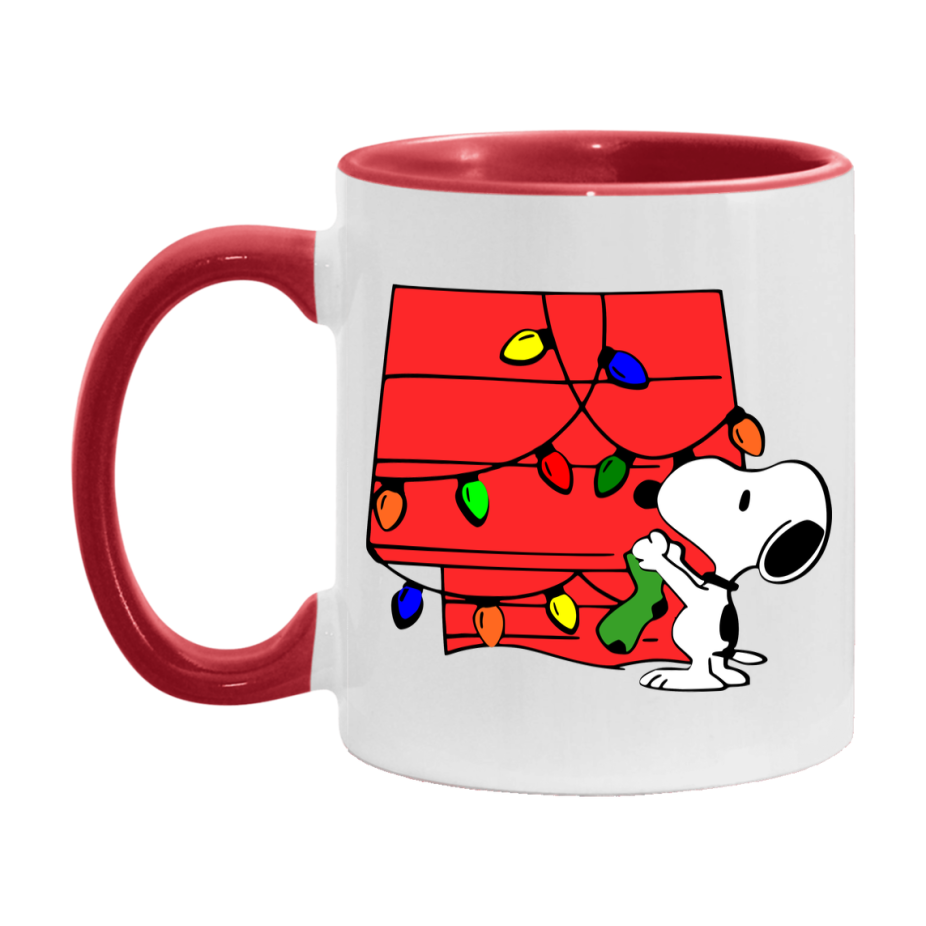 Peanuts Gang Christmas Mug, Snoopy Charlie Brown Holiday Coffee Cup, Ceramic Christmas Mug 11Oz Or 15Oz