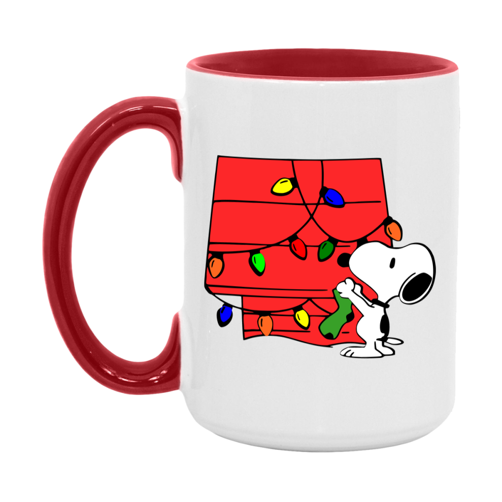 Peanuts Gang Christmas Mug, Snoopy Charlie Brown Holiday Coffee Cup, Ceramic Christmas Mug 11Oz Or 15Oz