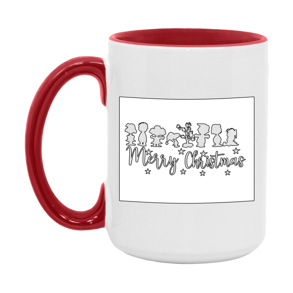 Peanuts Gang Christmas Mug, Snoopy Charlie Brown Holiday Coffee Cup, Ceramic Christmas Mug 11Oz Or 15Oz