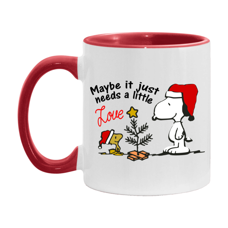 Peanuts Gang Christmas Mug, Snoopy Charlie Brown Holiday Coffee Cup, Ceramic Christmas Mug 11Oz Or 15Oz